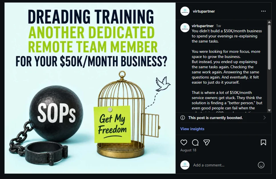 VirtuPartner paid creative